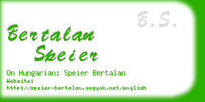 bertalan speier business card